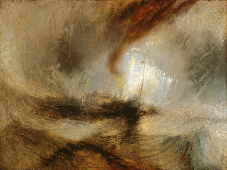 J.M.W. Turner Snow Storm-Steam Boat off a Harbour's Mouth making signals in shallow Water,and going by the Lead. (mk09 China oil painting art